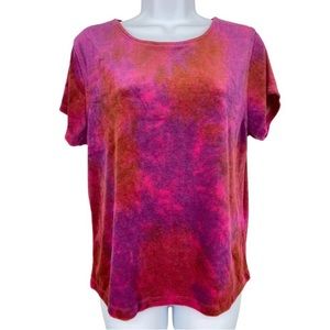 COPY - Free People Bright Eyes Fantastic Fuscia Combo Velvet Shirt